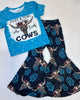 Just A Girl Who Loves Cows 2pc Toddler Outfit