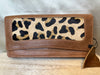 Load image into Gallery viewer, Leather Clutch Animal Print Cowhide Fur Leather Clutch Women Purse