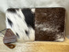 Stylish Cowhide Fur Leather Clutch Purse Wallets Attractive Leather Zipper Clutch Women Designed Purse