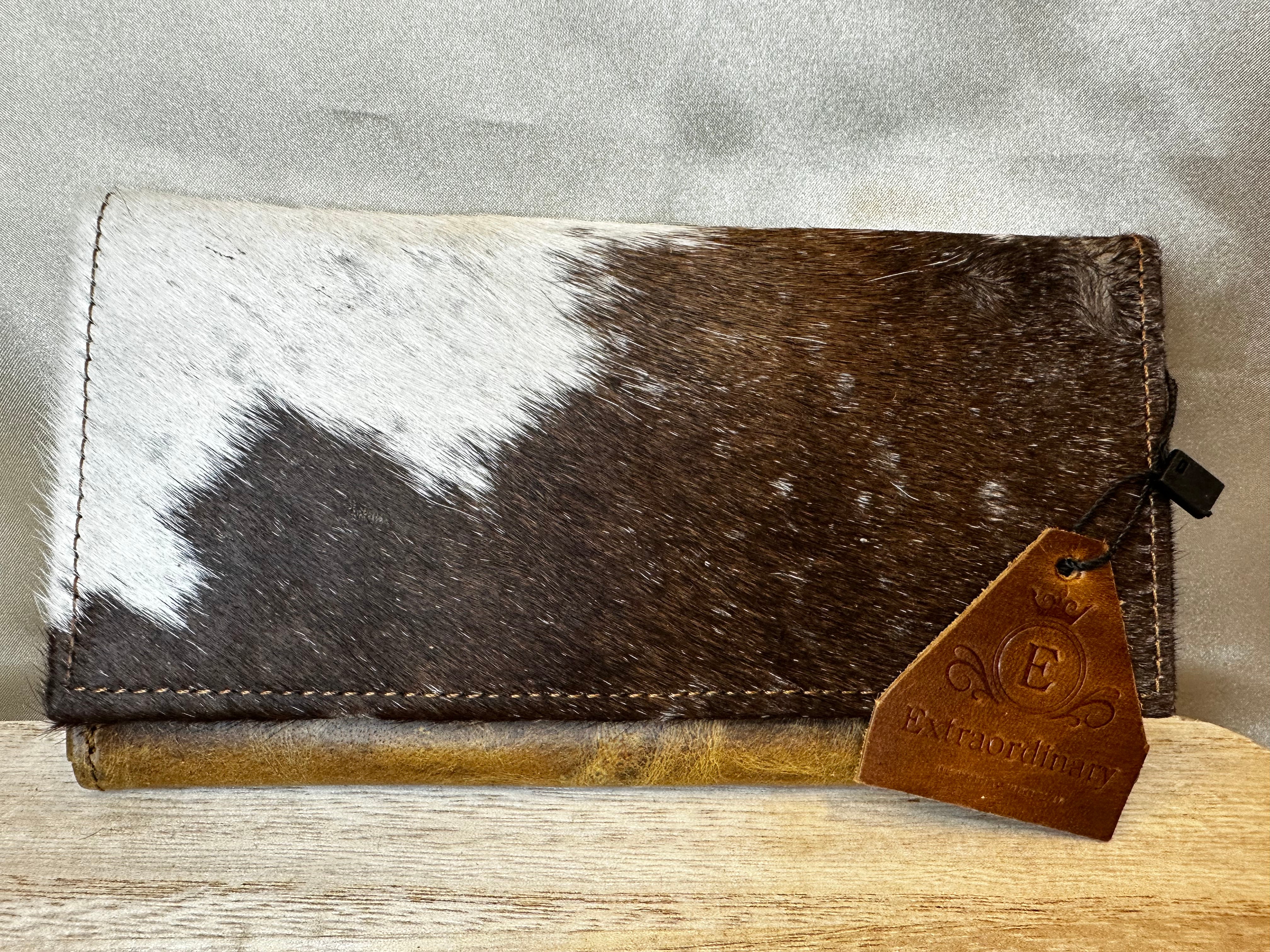 New Hair On Hide Fur Leather Clutch Stylish Wallet Multi Uses Fur Clutch Women Leather Wallets