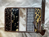 Load image into Gallery viewer, Recycled Leather Clutch Real Leather Wallet Multi Uses Pouch Women Animal Print Leather Wallet coin purse wallet