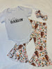 Dress Your Little Darling in Style with the Hello Darlin' 3-Piece Floral Cow Outfit