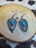 Women's Boho Jewelry Earring Silver Natural Turquoise Earrings