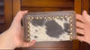 Load and play video in Gallery viewer, Real Fur Leather Clutch Cowhide Fur Leather Wallet Women Purse