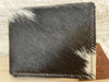 Load image into Gallery viewer, Black Cowhide Fur Wallet Unisex Fur Leather Wallets ATM Card Money Key Holder Credit Card Holder